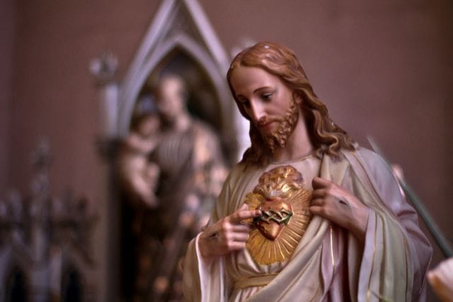 Imagem do Sagrado Coração de Jesus para encontro de catequese.