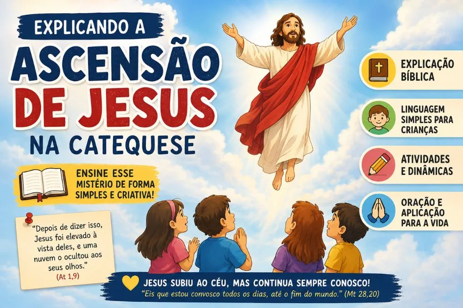 imagem de Explicando a Ascensão de Jesus na Catequese