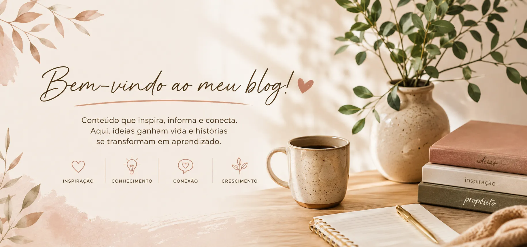 Banner do blog Caminhos de Fé com conteúdo de catequese católica e evangelização.
