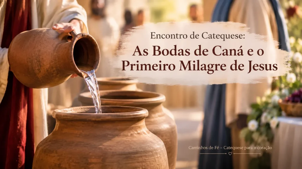 encontro de catequese sobre as Bodas de Caná